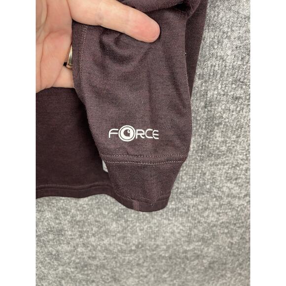 Carhartt Shirt Women's XL 16/18 Long sleeve Thumb Hole Maroon Force - Picture 7 of 9